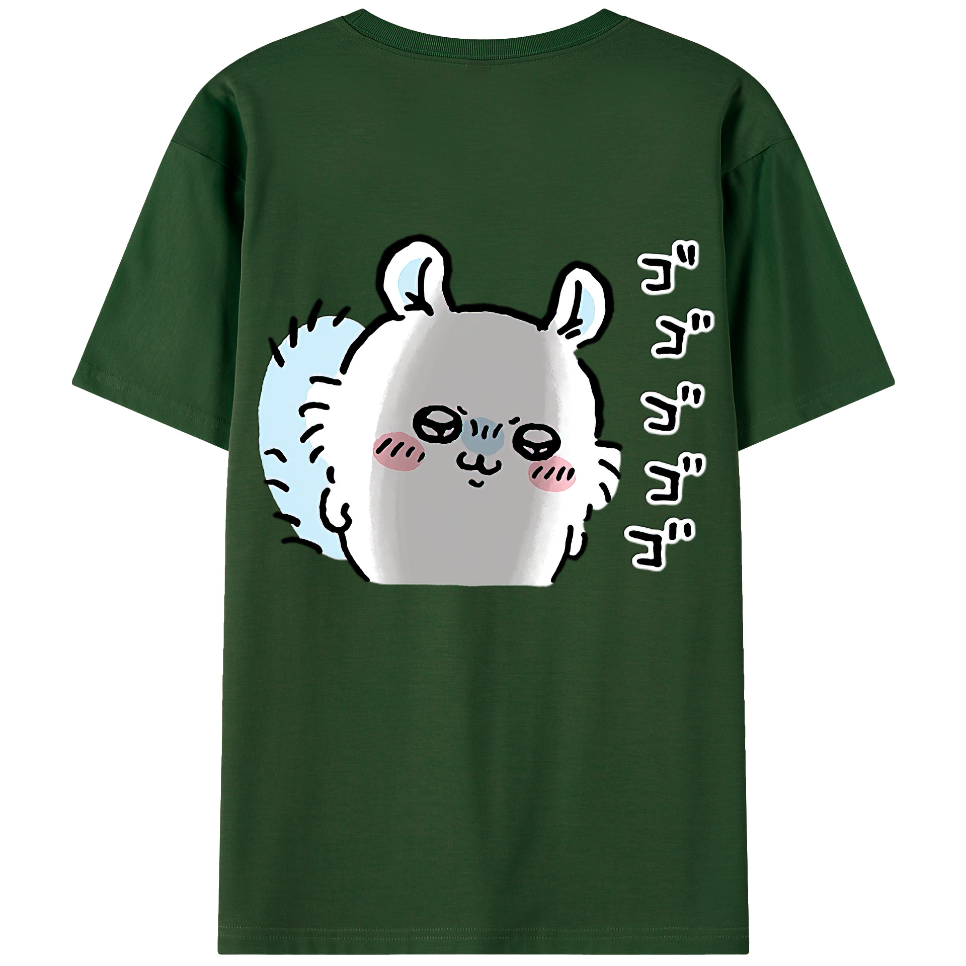 （画像用） ちいかわ モモンガ Chii-kawa Momonga 綿100％半袖Tシャツ（背面プリント）